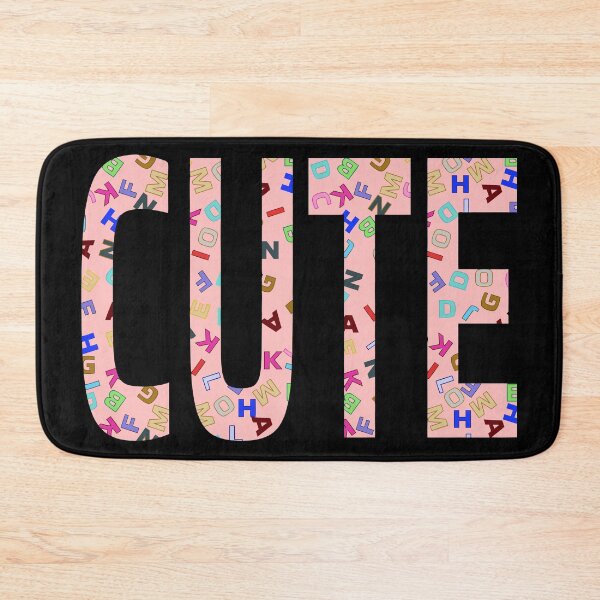 Item preview, Bright and cheerful floral “CUTE” typography design with colorful flowers |Cute Floral Text Design designed and sold by Swati's Digital Den.