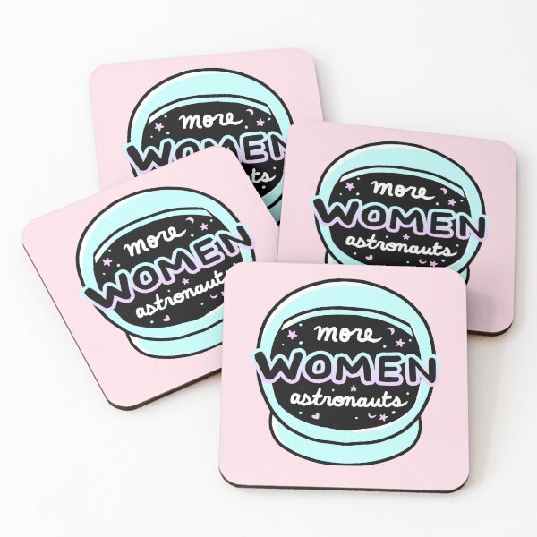 Item preview, More Women Astronauts Message (Cosmic Pink Background) designed and sold by catblip.