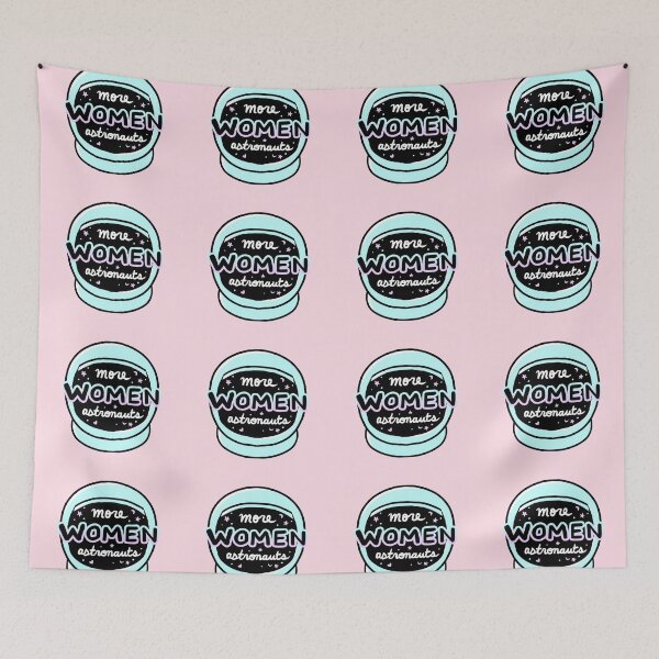 Item preview, More Women Astronauts Message (Cosmic Pink Background) designed and sold by catblip.