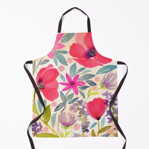 Aperçu de l'œuvre Fleurs aquarelles rose vif créée et vendue par TinaKayChapman.