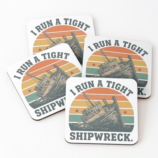 Item preview, I Run a Tight Shipwreck Homeschool Mama Funny Saying designed and sold by SkeletonsDanger.