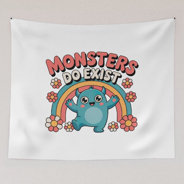 Item preview, Monsters Do Exist, Cute Kawaii Monster designed and sold by graphic-genie.