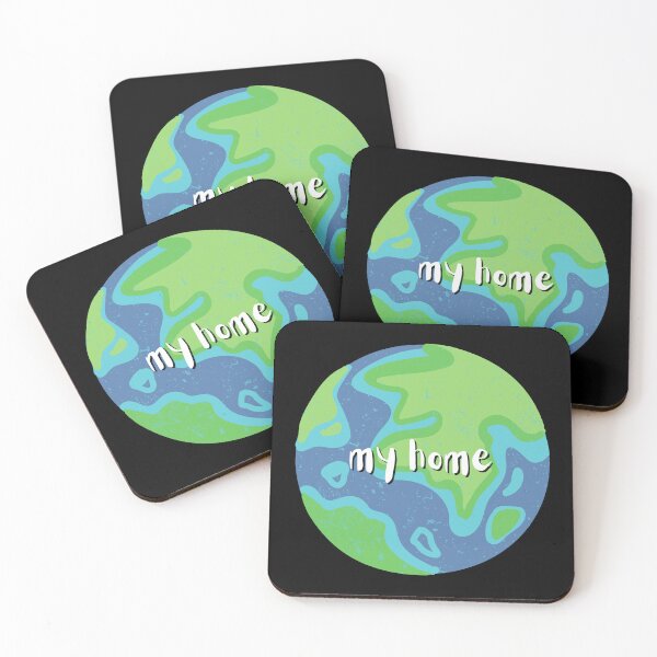 Item preview, Cute Planet Earth "My Home" Design | Eco-Friendly & Kawaii Globe designed and sold by downUnderInk.