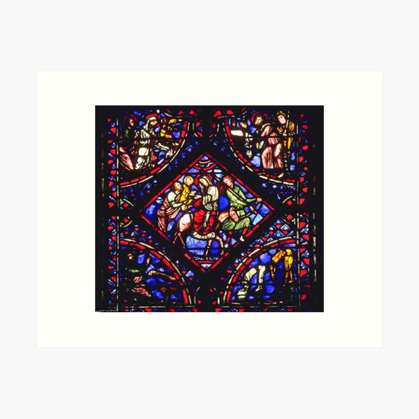 Item preview, Troyes Cathedral Window Flight into Egypt 19840506 0020 designed and sold by Fred Mitchell.