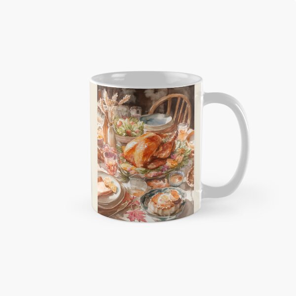 Item preview, Harvest Warmth: Watercolor Thanksgiving Table designed and sold by ArgentoArt.