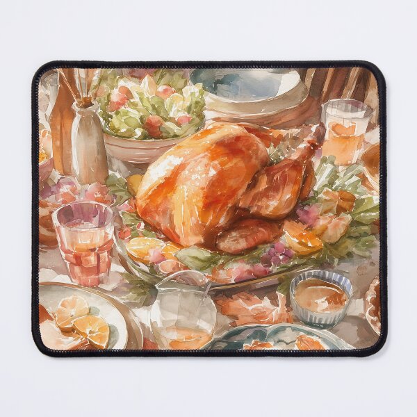 Item preview, Harvest Warmth: Watercolor Thanksgiving Table designed and sold by ArgentoArt.