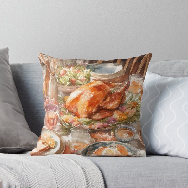 Item preview, Harvest Warmth: Watercolor Thanksgiving Table designed and sold by ArgentoArt.