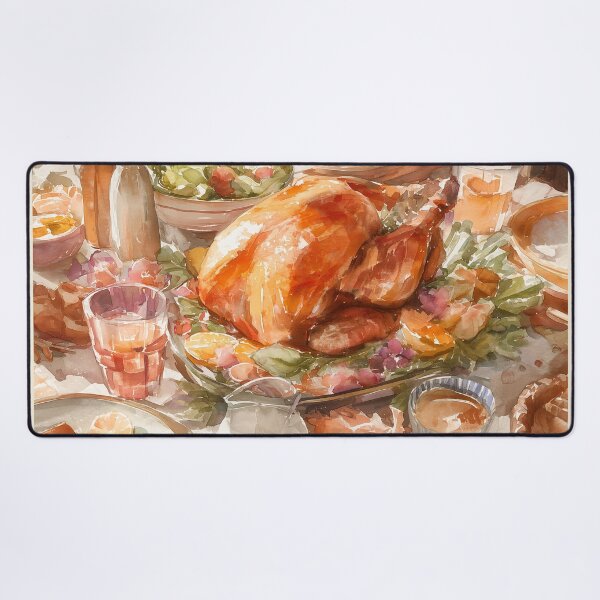 Item preview, Harvest Warmth: Watercolor Thanksgiving Table designed and sold by ArgentoArt.