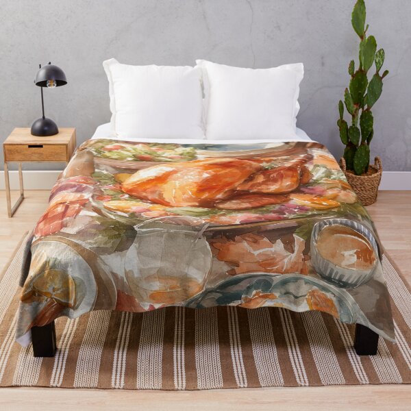 Item preview, Harvest Warmth: Watercolor Thanksgiving Table designed and sold by ArgentoArt.