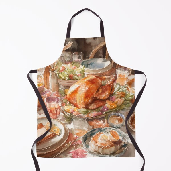 Item preview, Harvest Warmth: Watercolor Thanksgiving Table designed and sold by ArgentoArt.