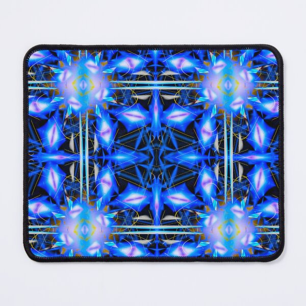 Item preview, Electric Prism Grid – Blue Geometric Abstract Winter Ice Pattern designed and sold by JWJ Photographs.