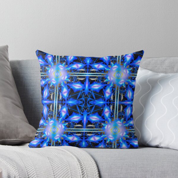 Item preview, Electric Prism Grid – Blue Geometric Abstract Winter Ice Pattern designed and sold by JWJ Photographs.