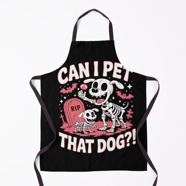 Item preview, Can I Pet That Dog Skeleton Dog Lover Halloween Cemetery  designed and sold by BeetleMalon.