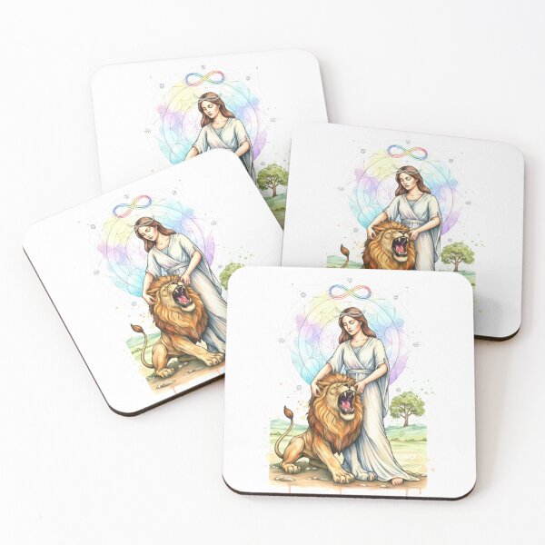 Item preview, THE STRENGTH TAROT WATERCOLOR designed and sold by AlquimiaSolar.