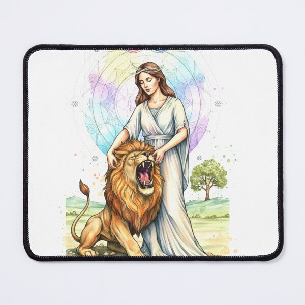 Item preview, THE STRENGTH TAROT WATERCOLOR designed and sold by AlquimiaSolar.