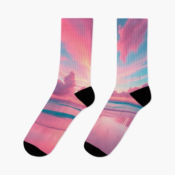 Item preview, Pink Sunset Clouds over Calm Ocean designed and sold by SassyArtistry.