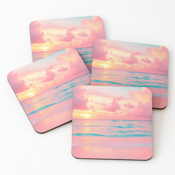 Item preview, Pastel Ocean Sunset with Pink Clouds designed and sold by SassyArtistry.