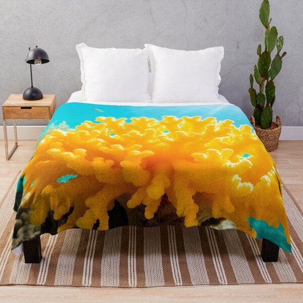 Item preview, Bright Yellow Coral in Sunlit Ocean designed and sold by SassyArtistry.