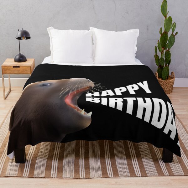 Item preview, Whakahao (male sea lion) yelling "happy birthday" designed and sold by GivernyKate.