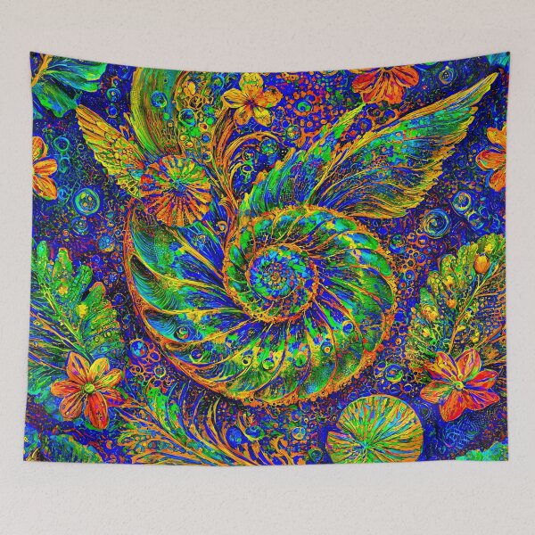 Item preview, Chromatic Bloom Spiraling Through Liquid Light designed and sold by blackhalt.