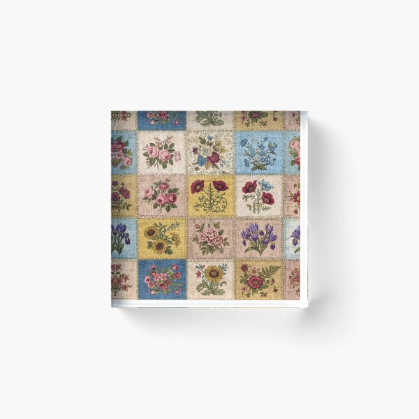 Item preview, Cottagecore Vintage Floral Quilt Design designed and sold by 3littlebears.