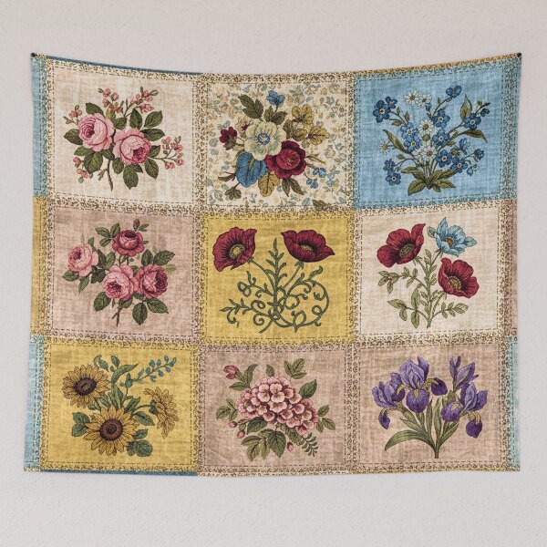 Item preview, Cottagecore Vintage Floral Quilt Design designed and sold by 3littlebears.