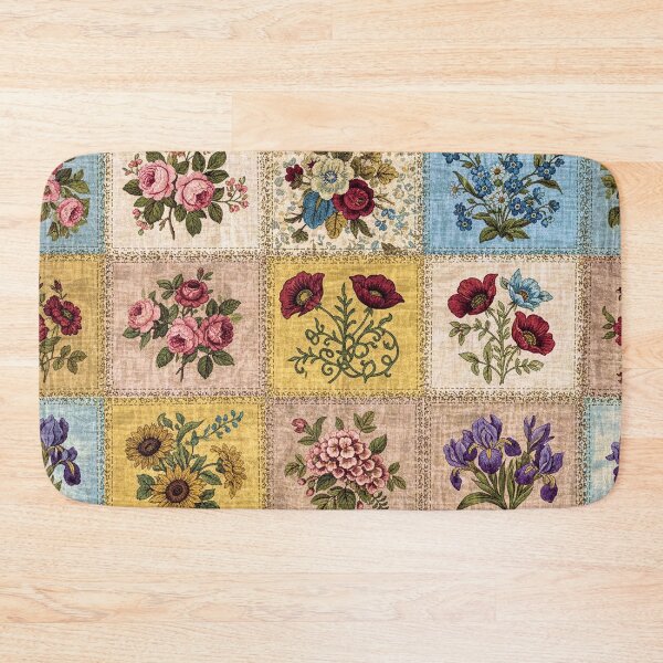 Item preview, Cottagecore Vintage Floral Quilt Design designed and sold by 3littlebears.