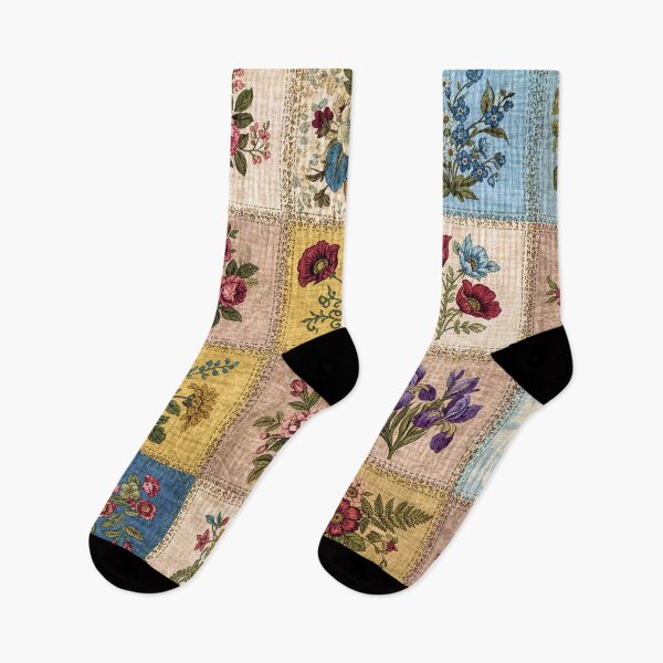 Item preview, Cottagecore Vintage Floral Quilt Design designed and sold by 3littlebears.