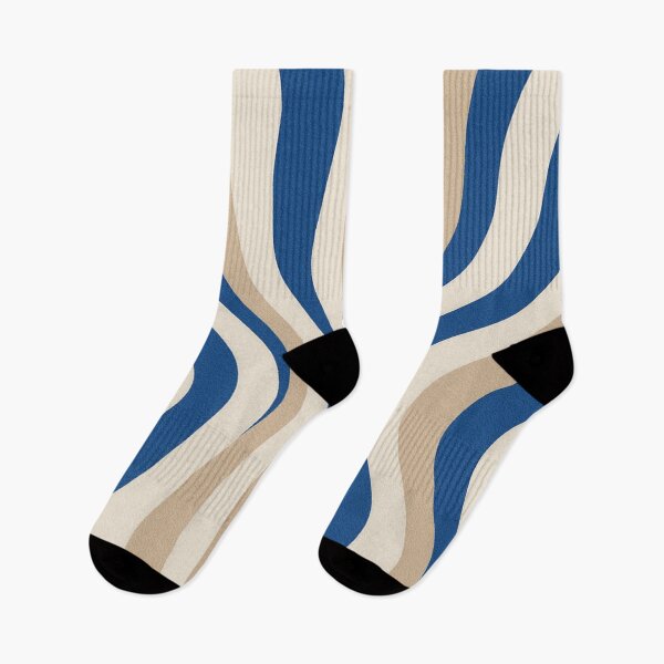 Item preview, Wavy Blue and Beige Abstract Pattern designed and sold by SassyArtistry.