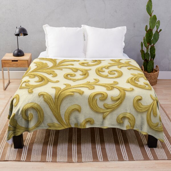 Item preview, Gold Baroque Floral Seamless Pattern designed and sold by SassyArtistry.