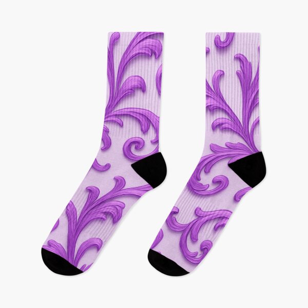 Item preview, Purple Baroque Floral Seamless Pattern designed and sold by SassyArtistry.