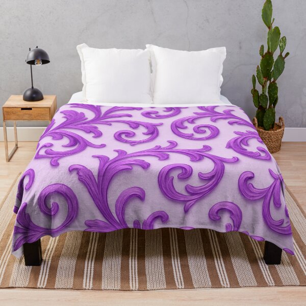 Item preview, Purple Baroque Floral Seamless Pattern designed and sold by SassyArtistry.