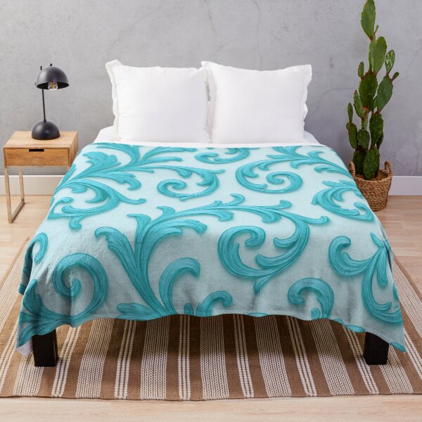 Item preview, Blue Baroque Floral Seamless Pattern designed and sold by SassyArtistry.