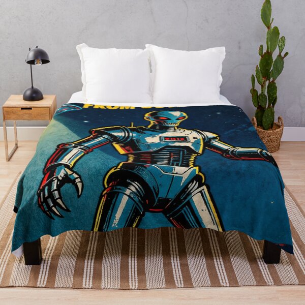 Item preview, Robot Invasion Retro Poster designed and sold by OniricaDesign.