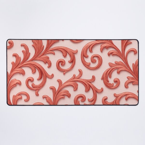 Item preview, Red Baroque Floral Seamless Pattern designed and sold by SassyArtistry.