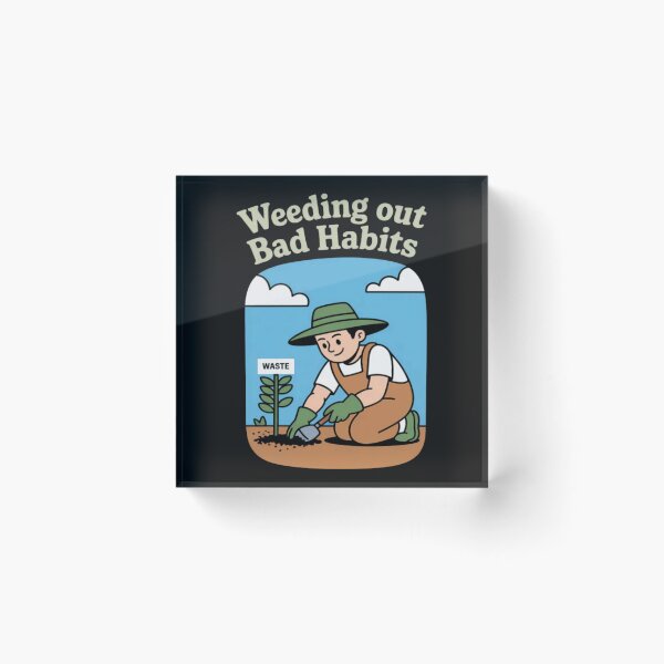 Item preview, Eco Friendly Weeding Out Bad Habits Garden Print designed and sold by Vastingan.