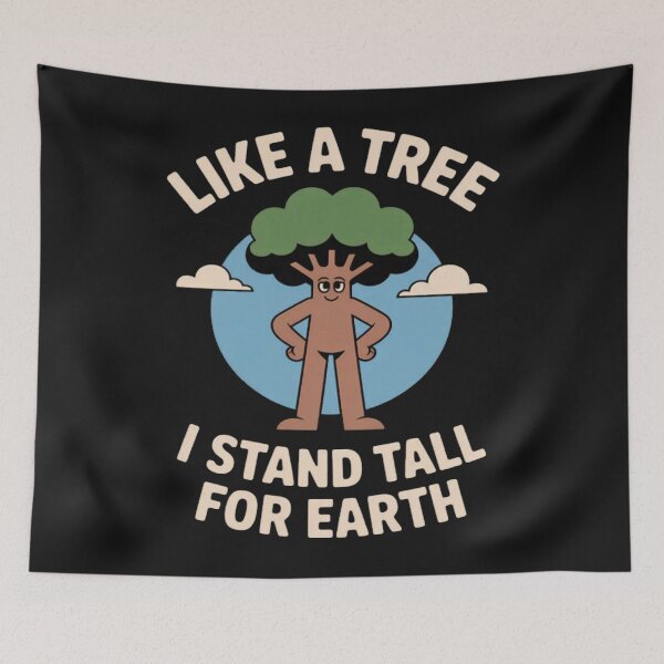 Item preview, Eco Tree Graphic Like a Tree I Stand Tall for Earth designed and sold by Vastingan.