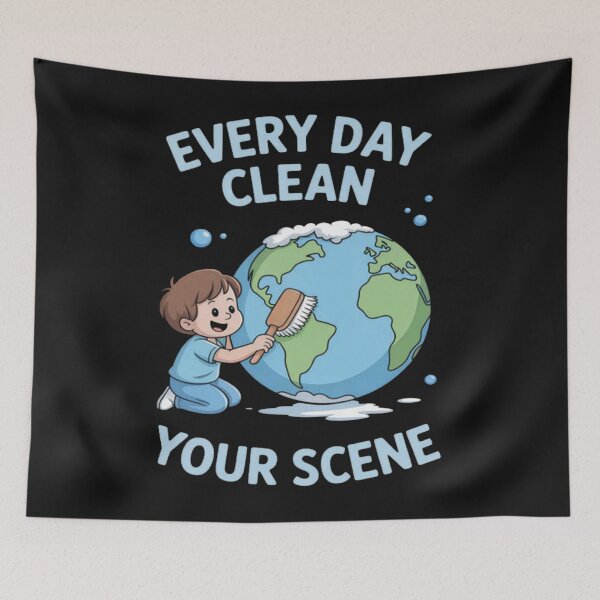 Item preview, Every Day Clean Earth Cartoon Eco Friendly novelty designed and sold by Vastingan.