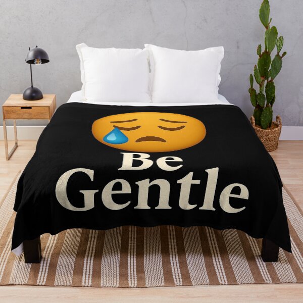 Item preview, Be Gentle - Crying Emoji Design or Funny Doormat designed and sold by BlackArtMedia.