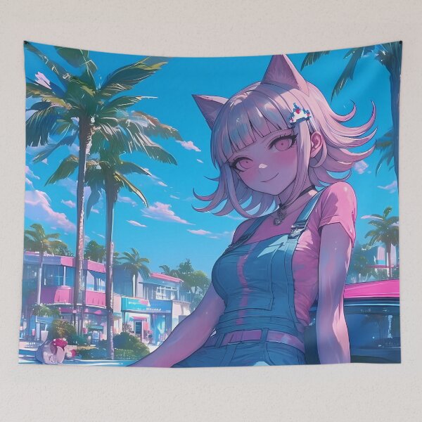 Item preview, Chiaki Nanami Cute Gamer Danganronpa Anime Girl Pastel Arcade Glow designed and sold by HumbertoValveno.