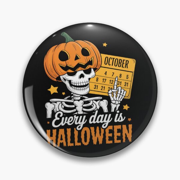 Item preview, Every Day Is Halloween Skeleton Pumpkin designed and sold by Vastingan.