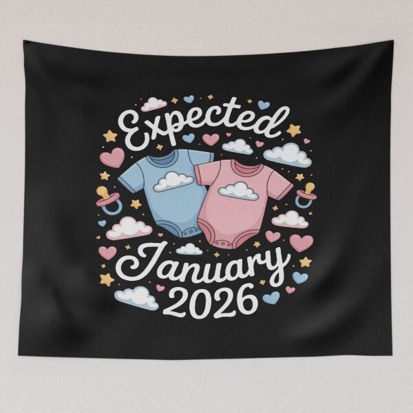 Item preview, Expectant Mother EXPECTED JANUARY 2026 Funny Soon to be Mom designed and sold by Vastingan.