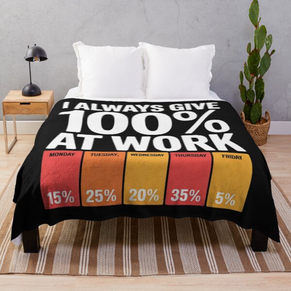 Item preview, Funny Work Week 100 Percent Effort Humor Office designed and sold by Vastingan.