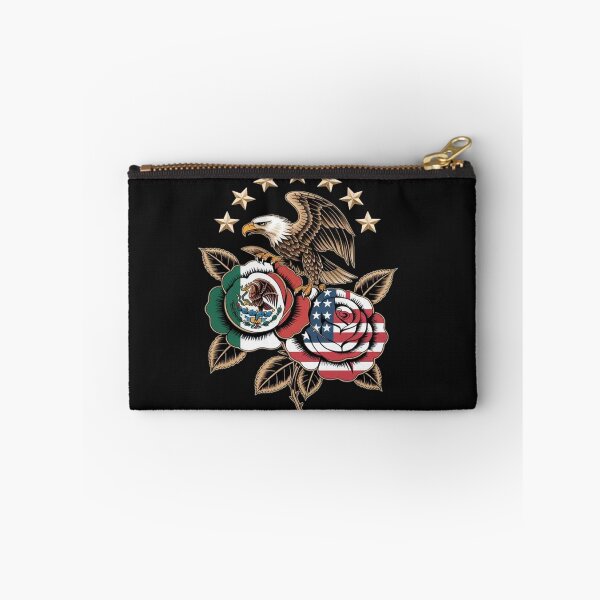 Item preview, Mexico USA Flag Mexican Flag American Flag Rose Flower designed and sold by Vastingan.