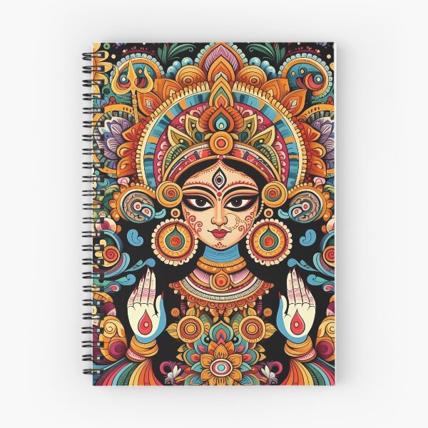 Aperçu de l'œuvre Déesse Durga Art populaire indien créée et vendue par REDCLASH2002.