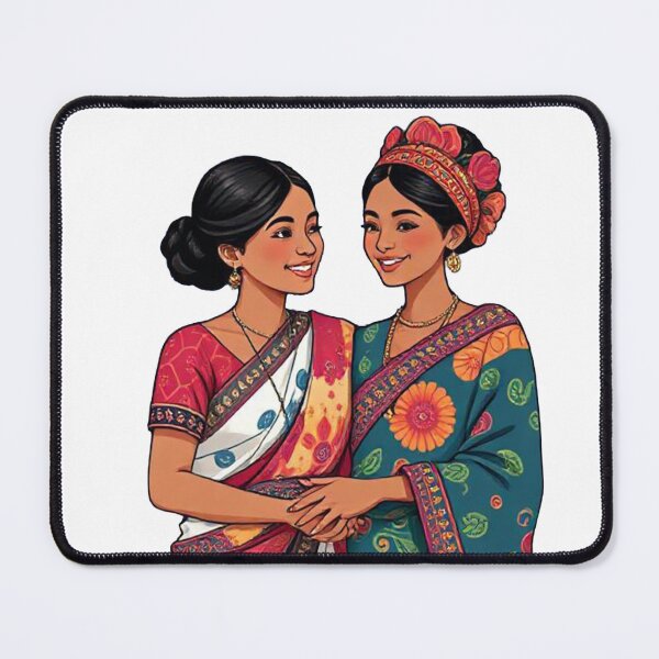 Item preview, Traditional Grace – Mother and Daughter in Cultural Dress designed and sold by Wizdem Artworkz.