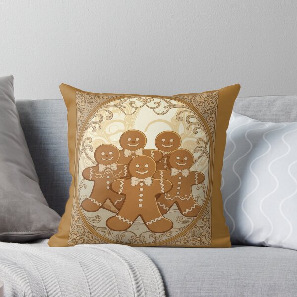 Item preview, Gingerbread Man Cookies Christmas Art Nouveau Style designed and sold by taiche.