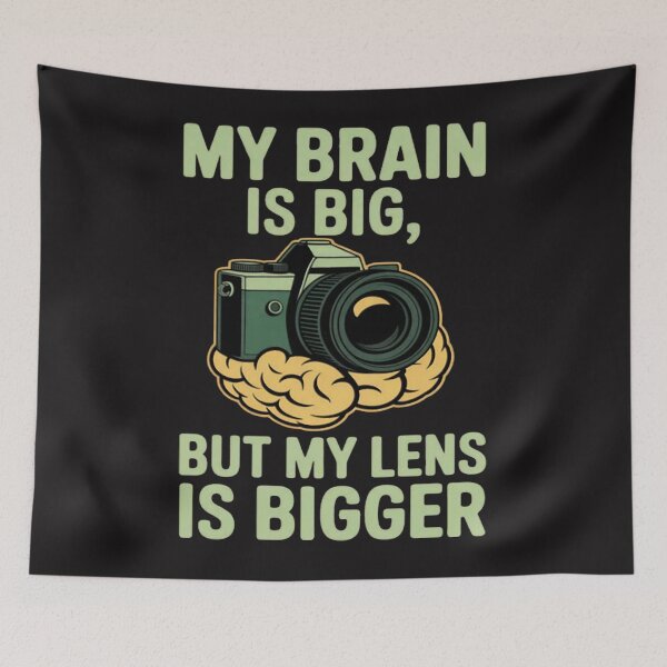 Item preview, My Brain Is Big But My Lens Is Bigger Camera designed and sold by Ikwalima.