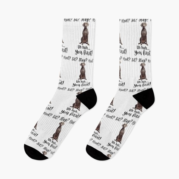 Item preview, Funny Weimaraner “Sit? Stay? Heel? Uh Huh. You First!” | Stubborn Dog Humor Design designed and sold by Fredster1966.
