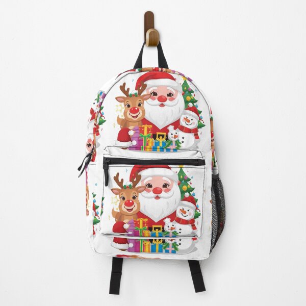 Item preview, Christmas scene with Santa Claus reindeer penguin snowman and gifts designed and sold by PWDigitalArt.